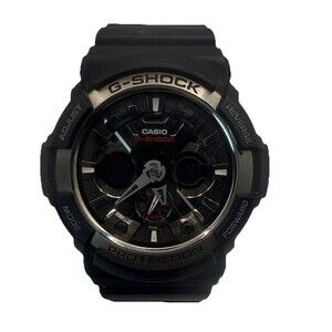 Casio G-Shock Ga-200 Digital-IA Watch Analog Digital display metallic bezel.